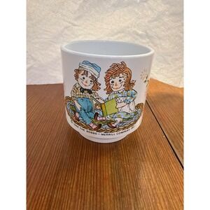 Vintage 1969 Raggedy Ann and Andy Oneida-Ware Melamine Mug White Cup 4309